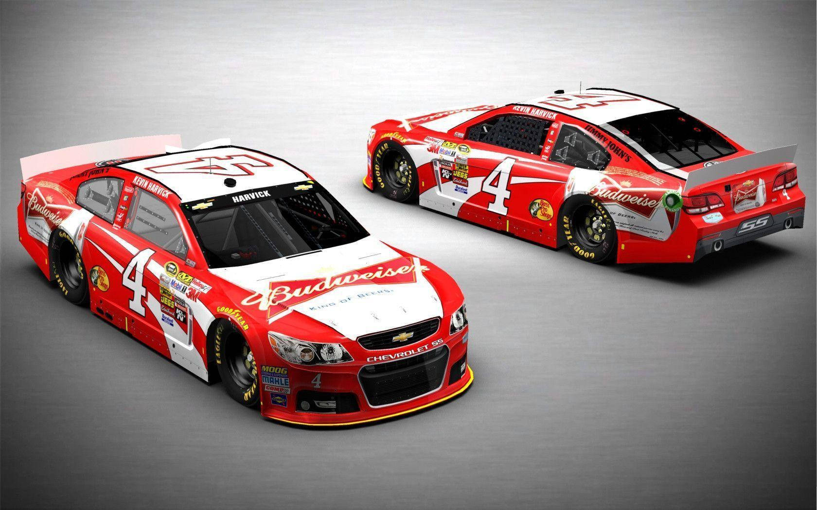 Red And White Kevin Harvick Cars