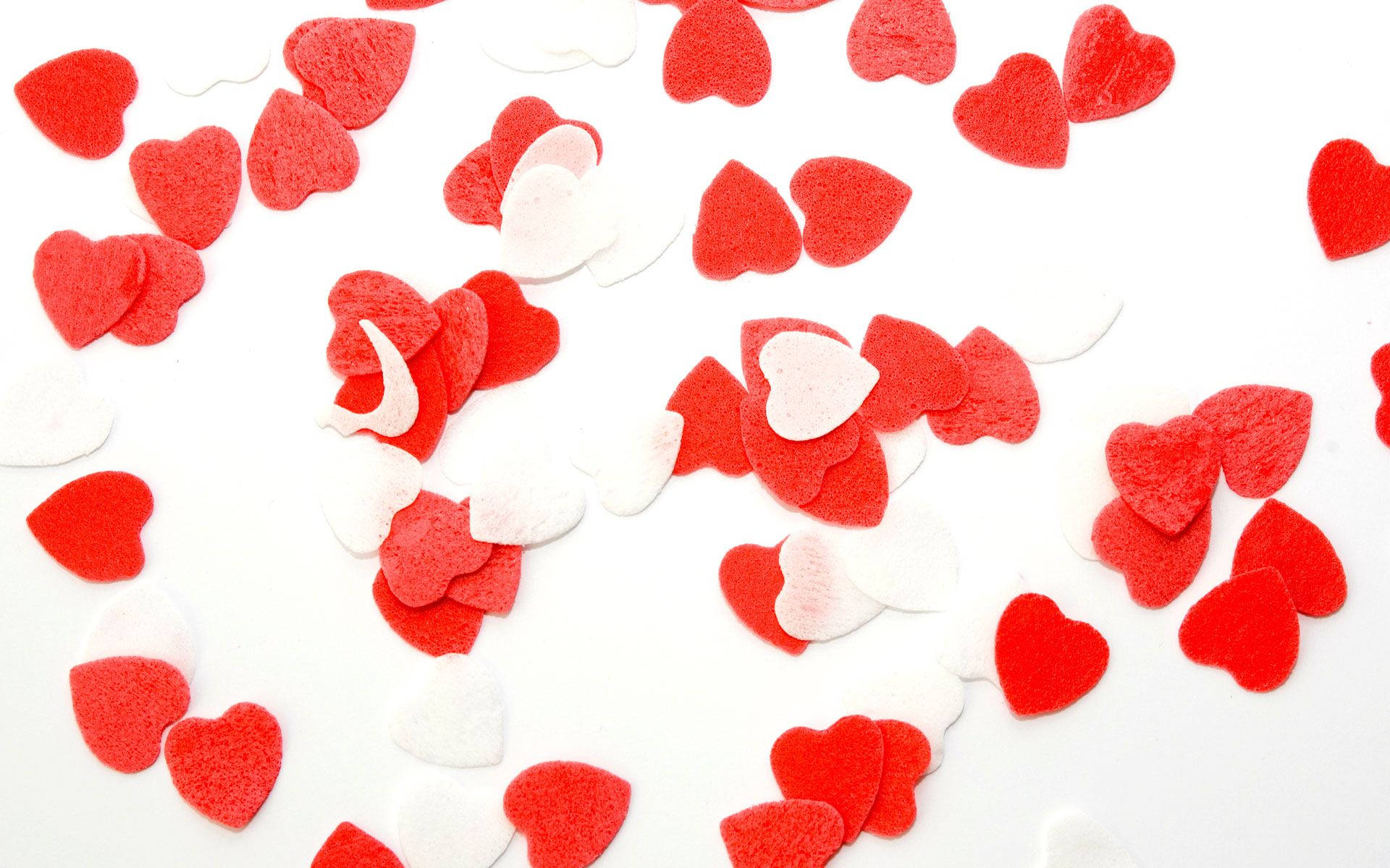 Red And White Love Hearts Background