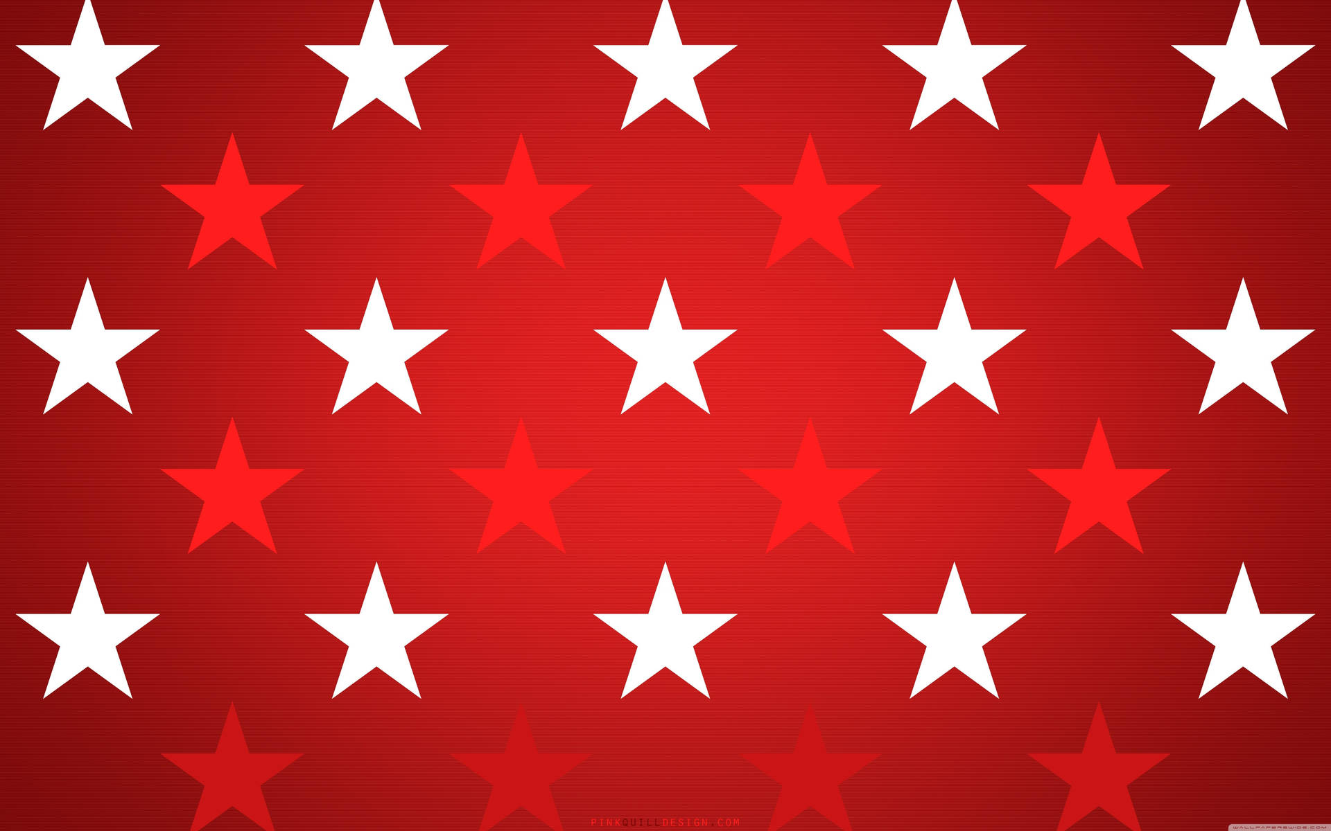 Red And White Stars Pattern
