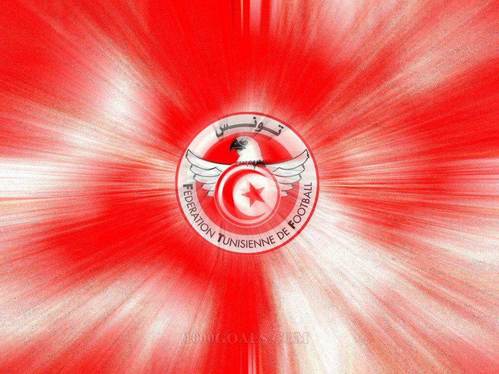 Red And White Tunisia National Football Team Logo Background