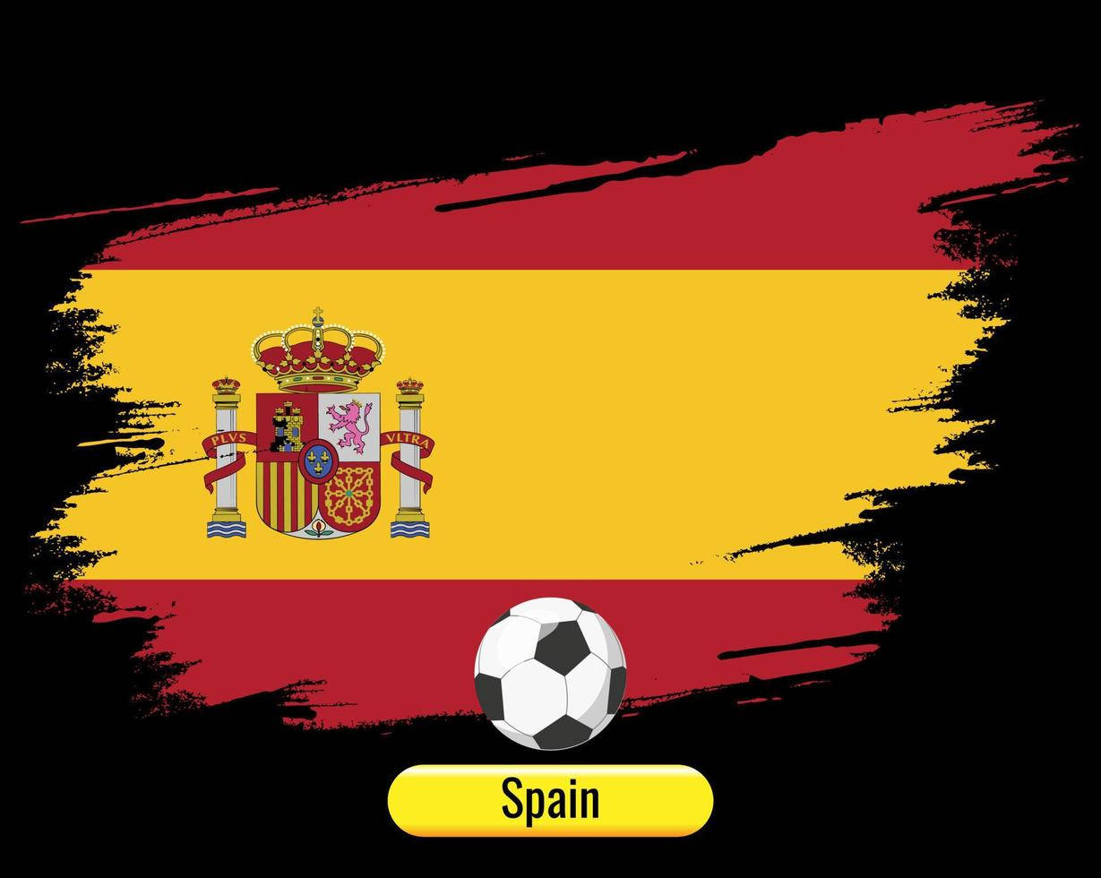 Red And Yellow Spain Flag Football