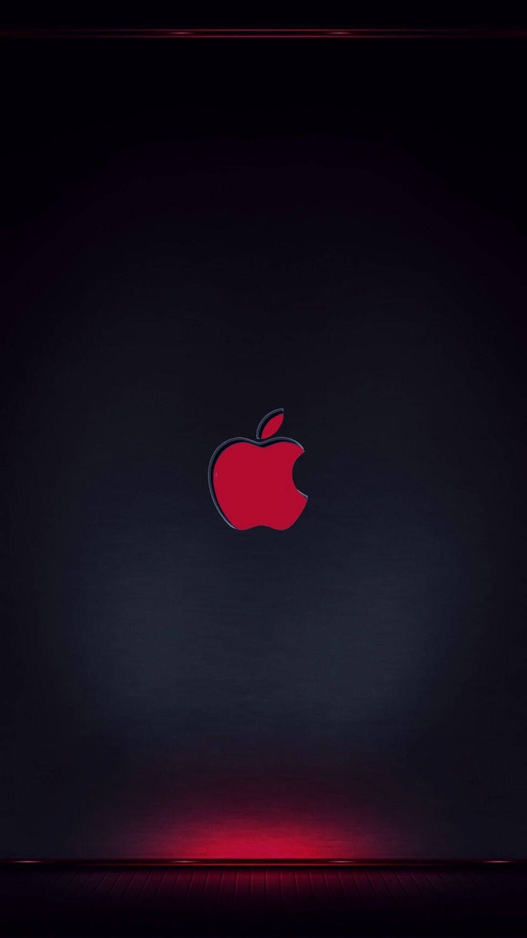 Red Apple Logo Iphone Background
