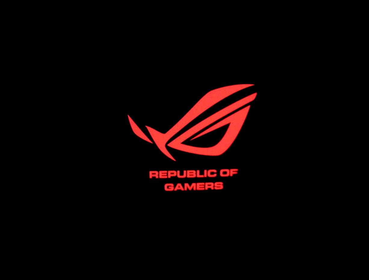 Red Asus Rog On Black