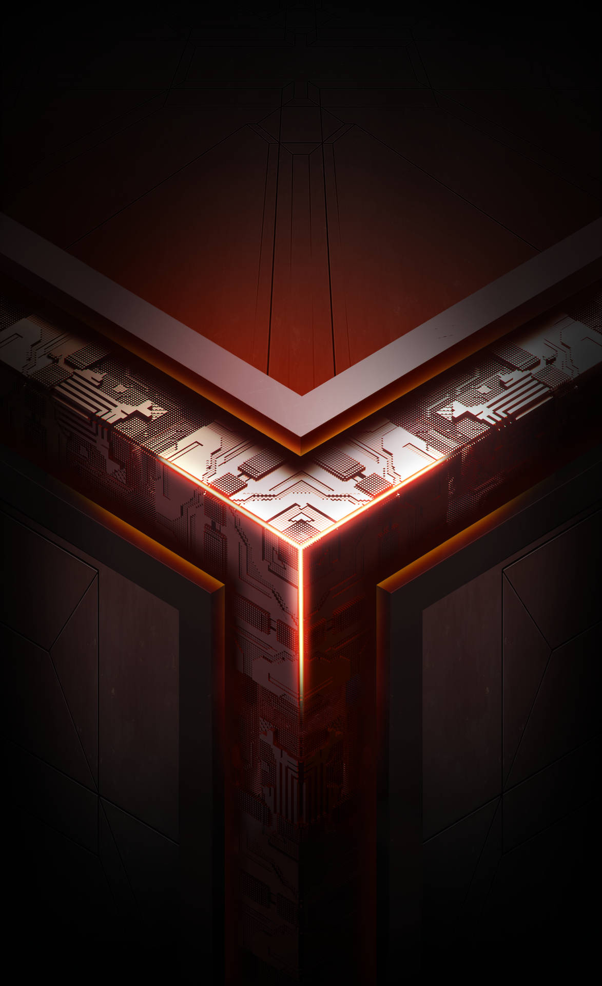 Red Asus Rog Phone Logo Background