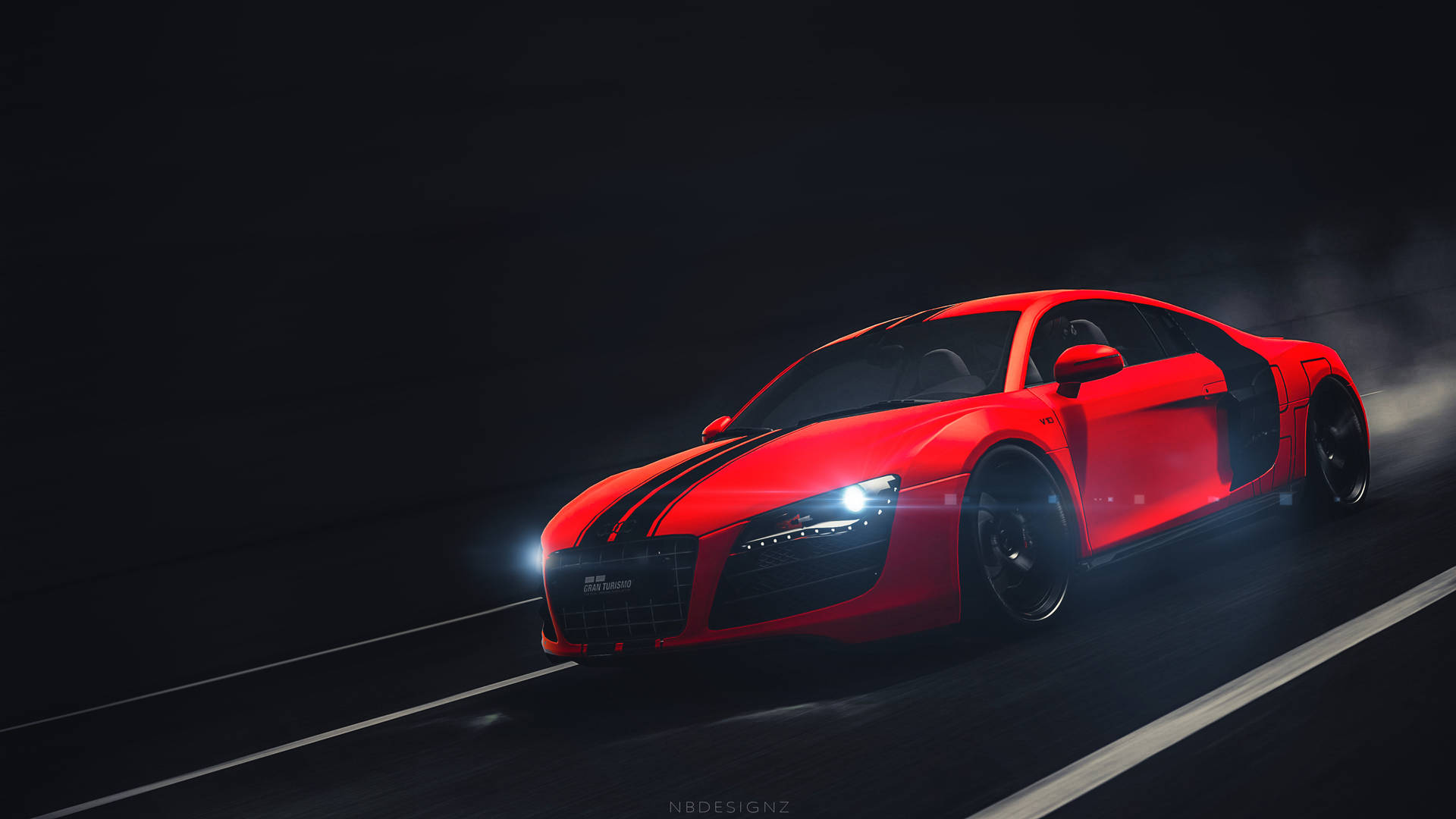 Red Audi R8 Sports Car Background