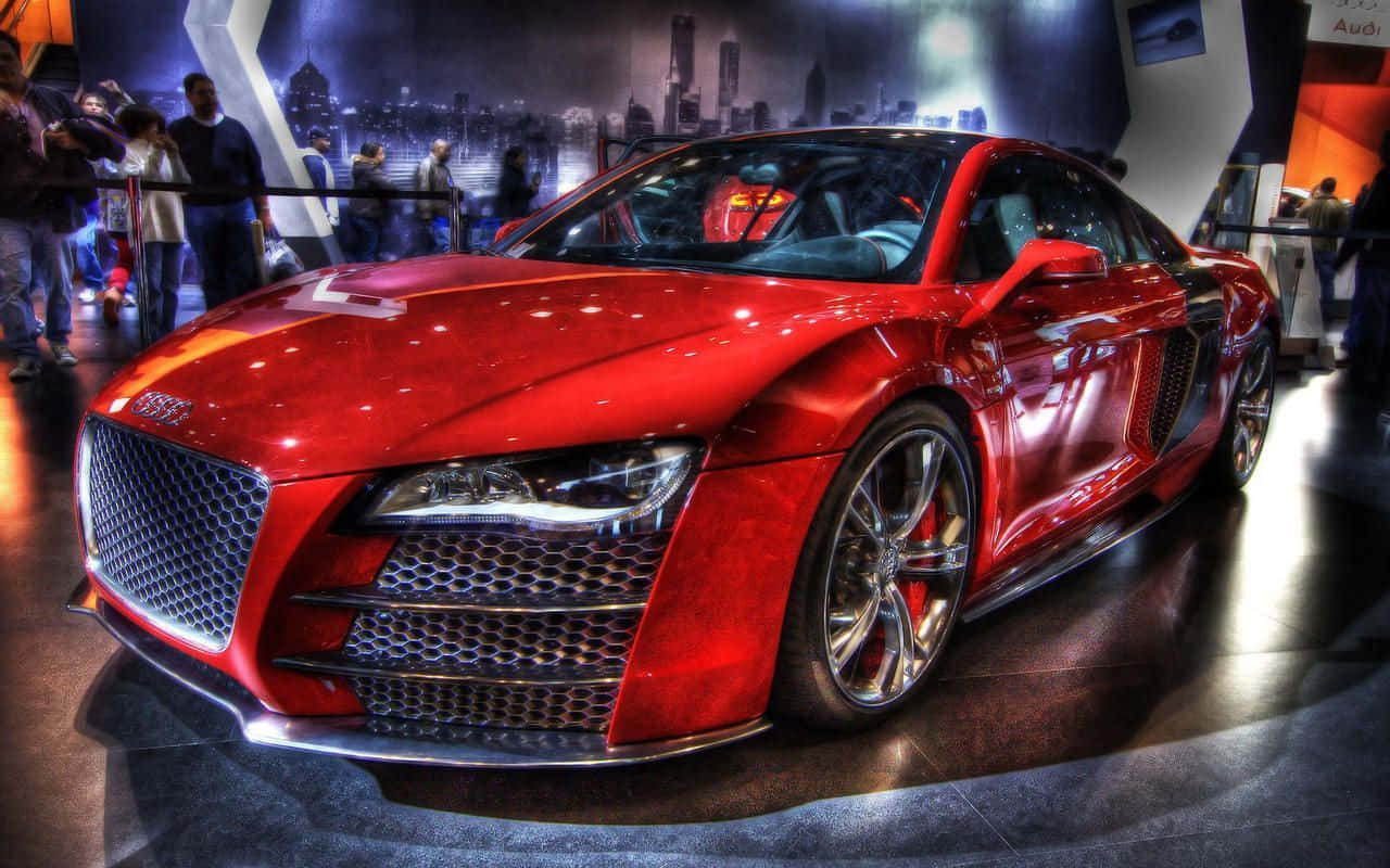 Red Audi Street Racing Car