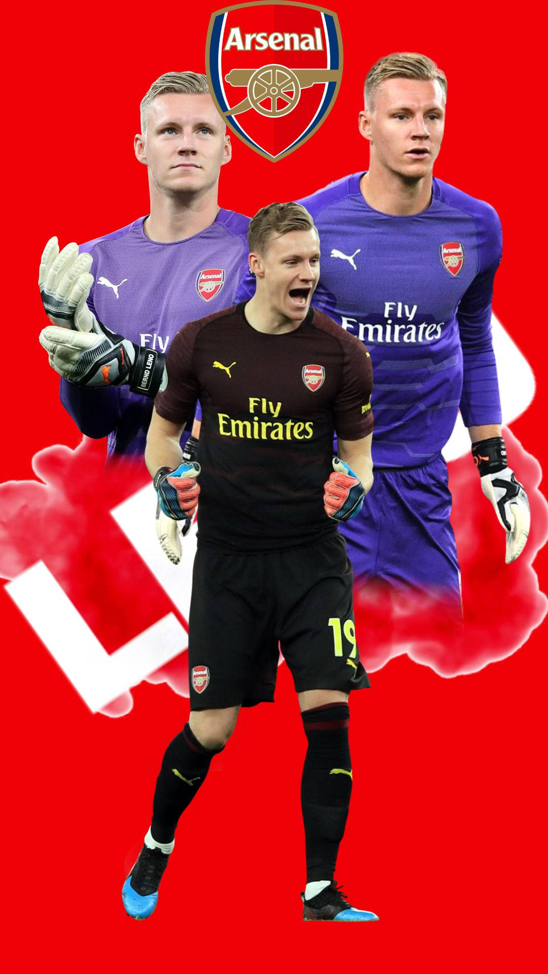 Red Background Bernd Leno Background