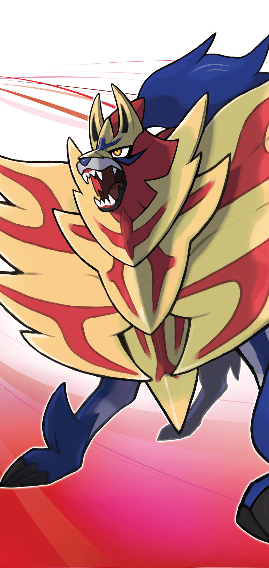 Red Background Zamazenta Drawing Background