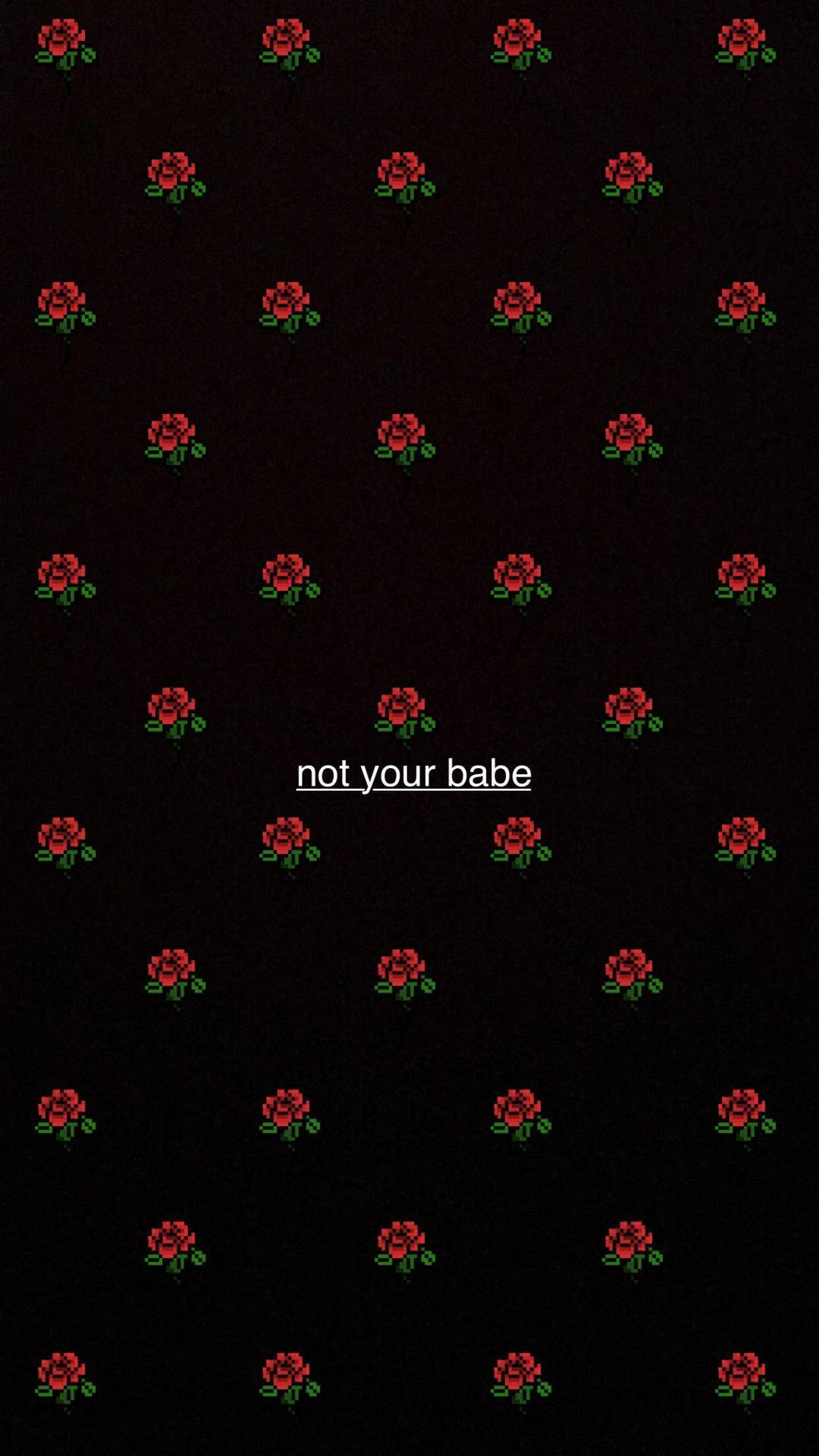Red Baddie Not Your Babe Background