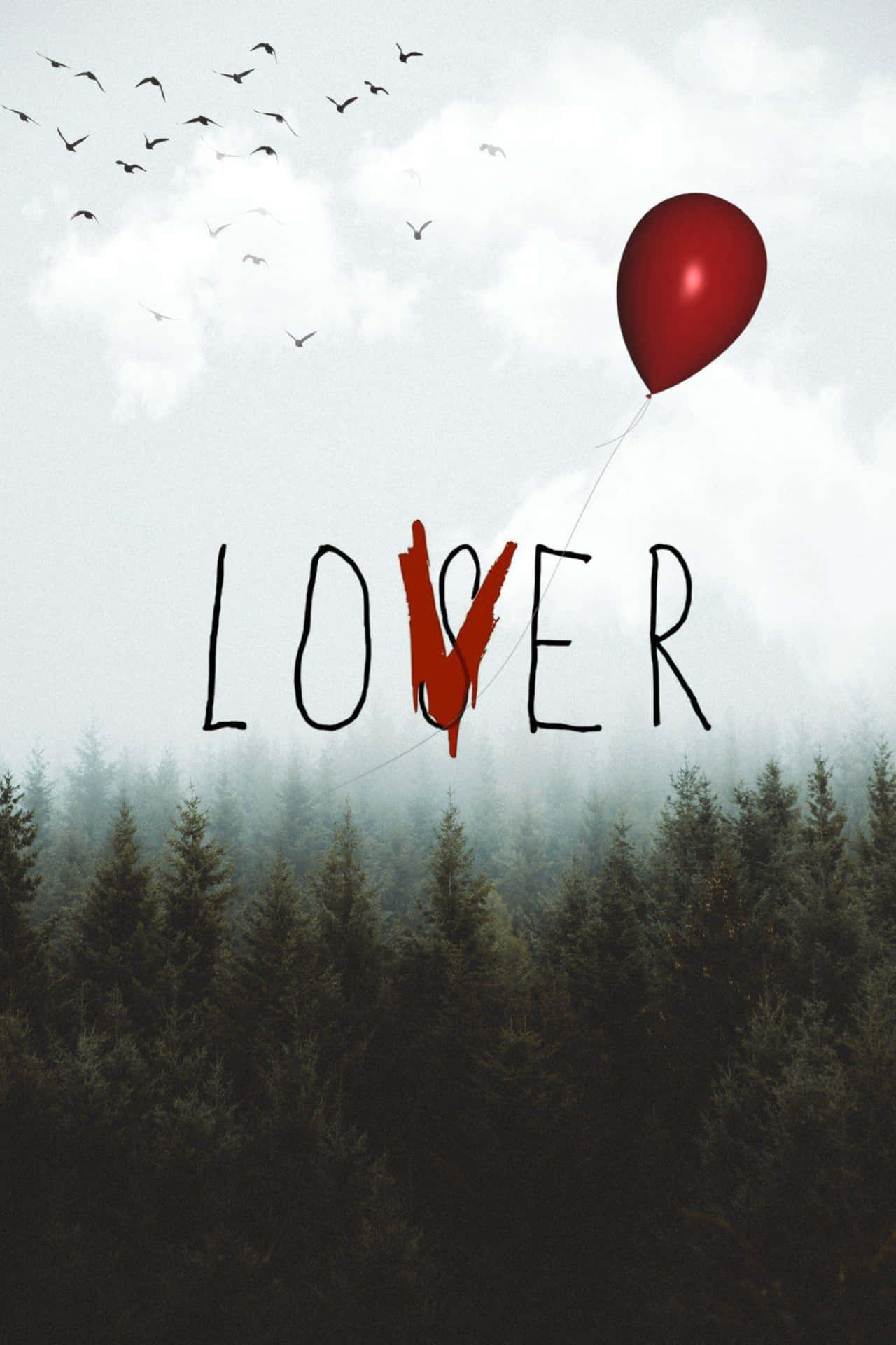 Red Balloon Rising Lover Loser Forest