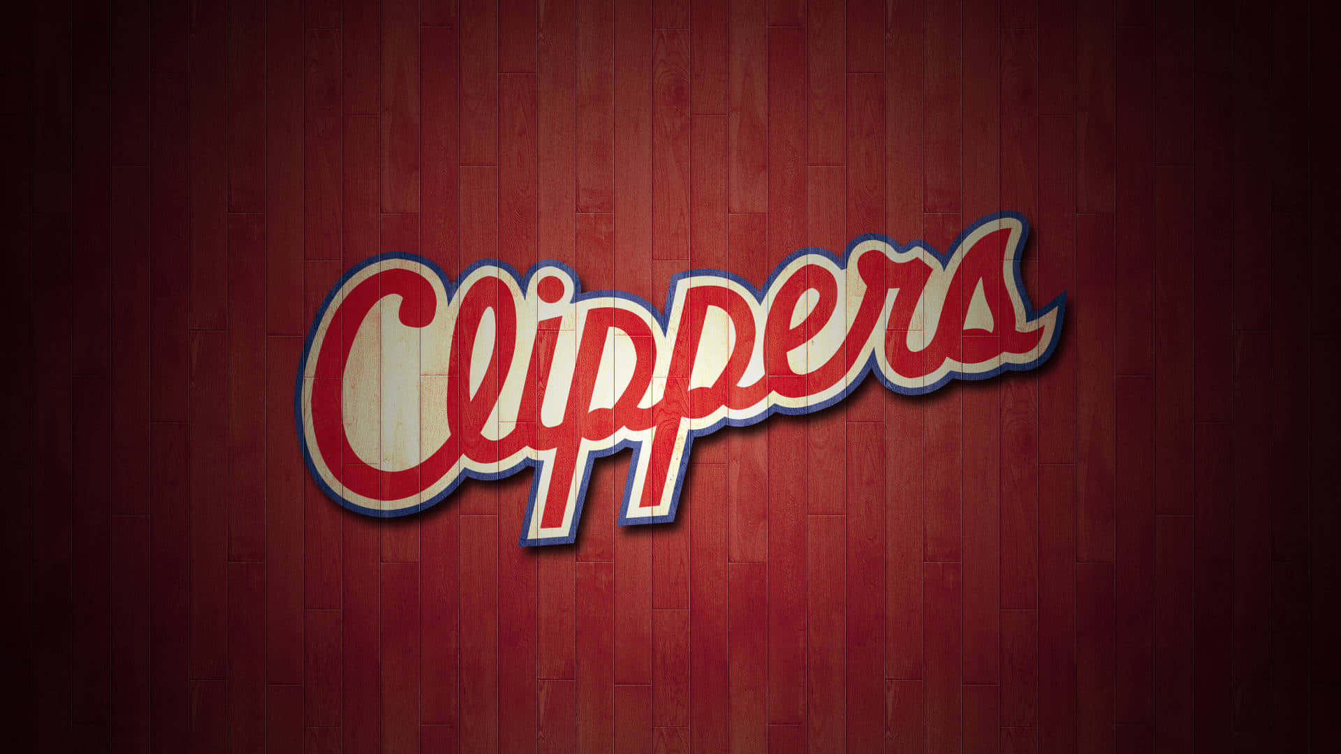 Red Basketball Team La Clippers Typography Background