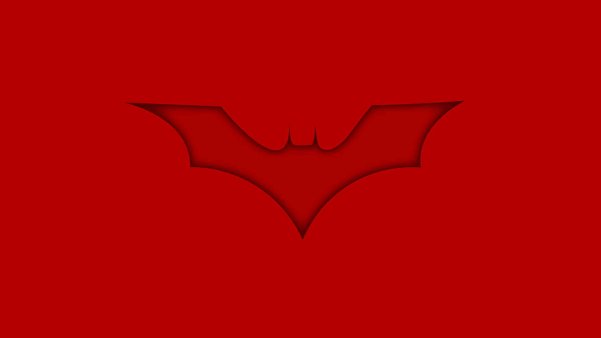 Red Batman Logo Jumping Off A Building Background