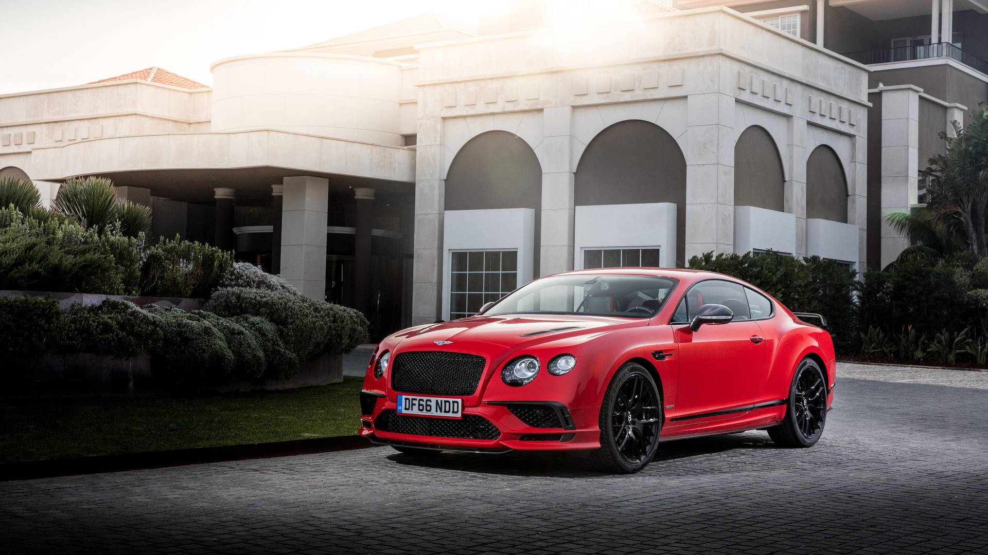 Red Bentley Continental Supersports Background