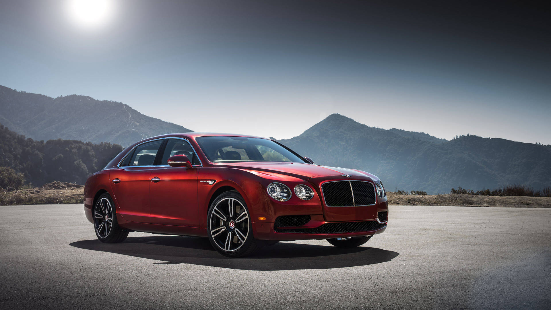 Red Bentley Flying Spur Background