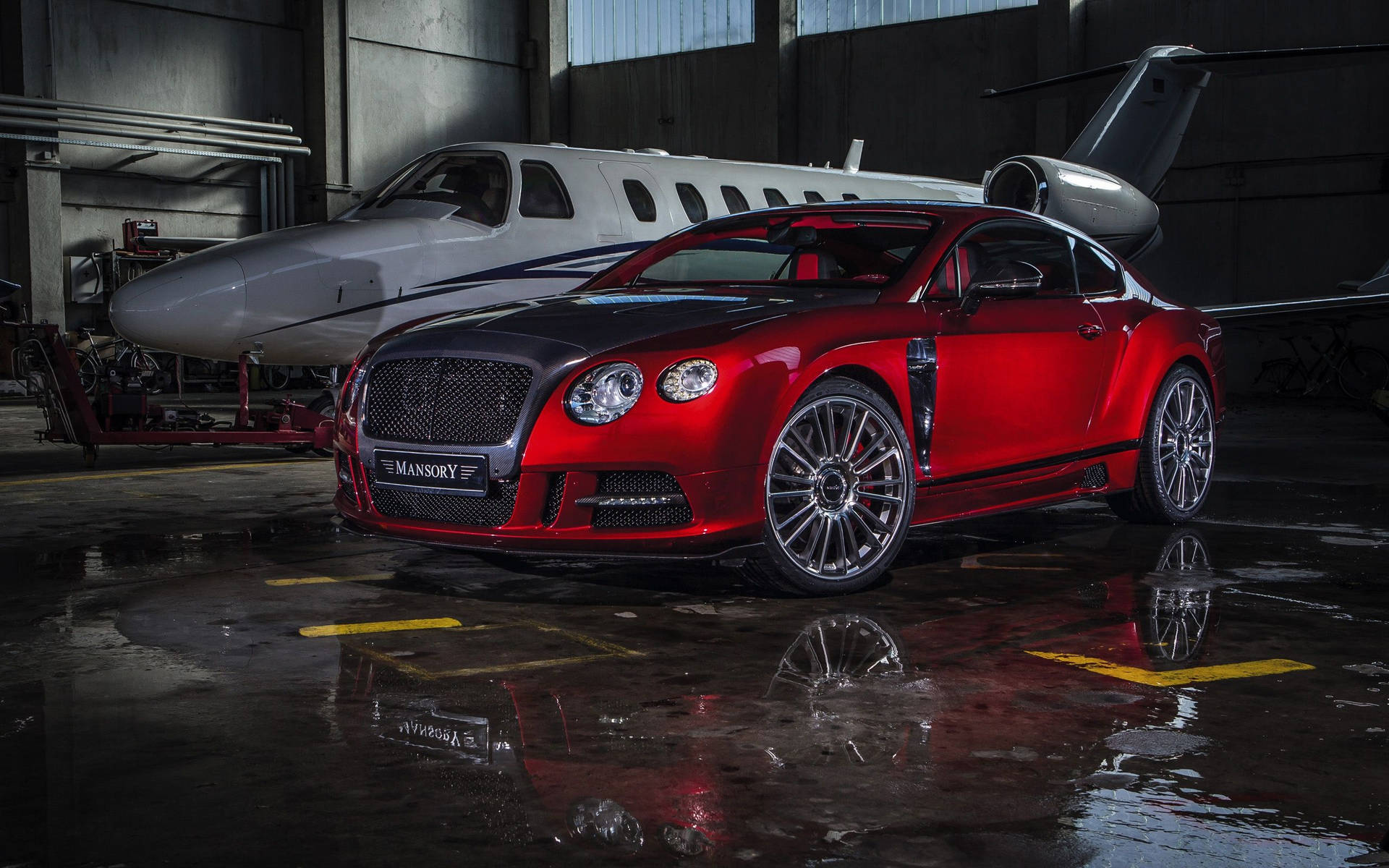 Red Bentley Mansory Modified Background