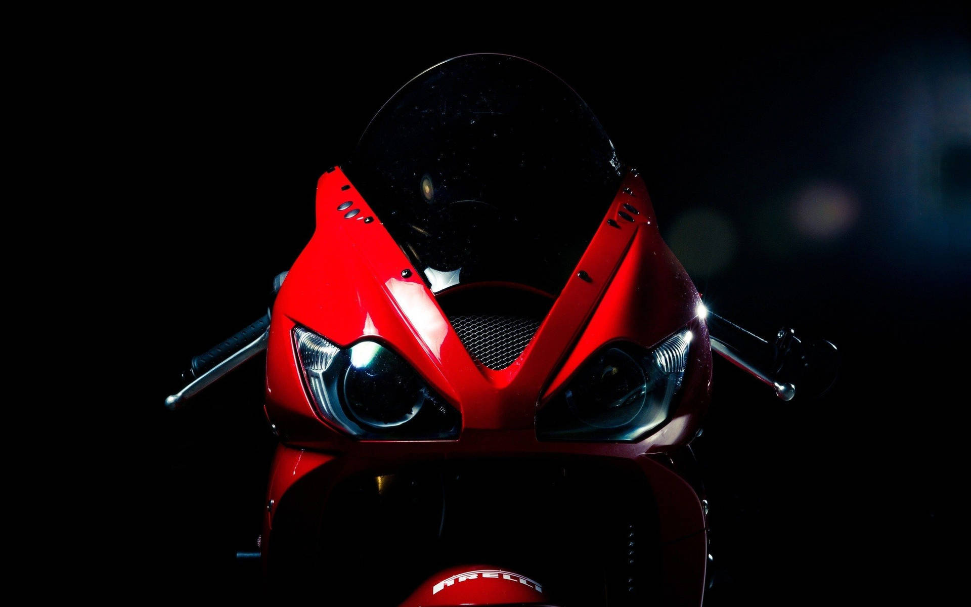 Red Bike Front Close-up Background