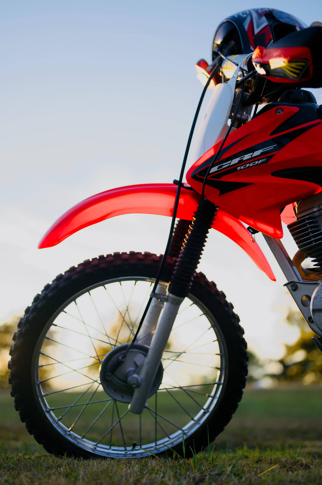 Red Bike Honda Crf100 Background