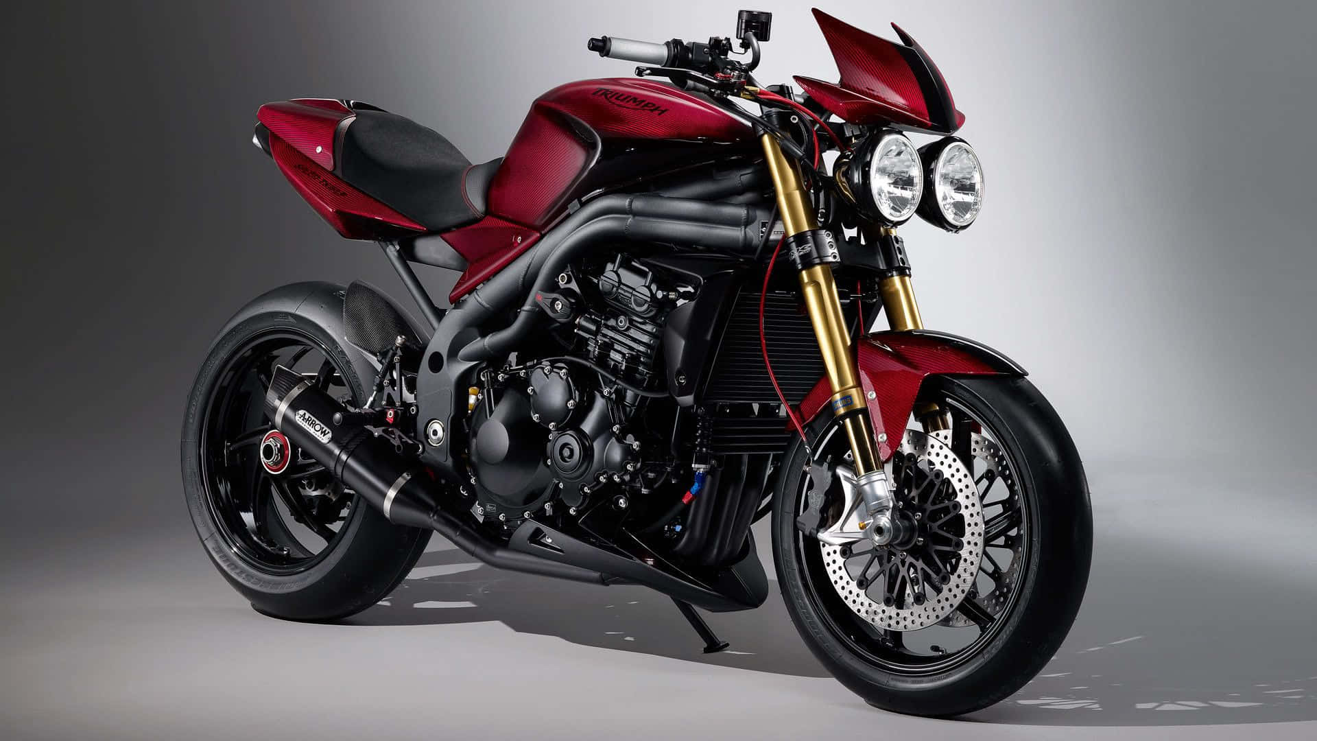 Red Black Modern Motorcycle Studio Shot