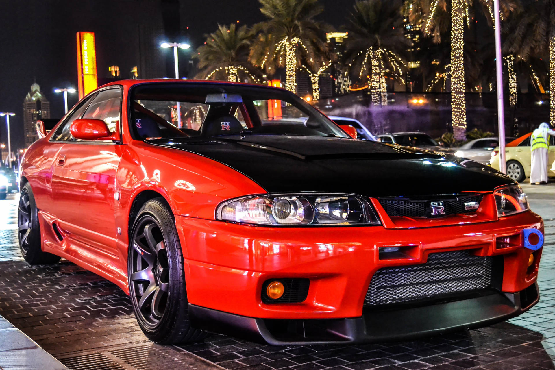 Red Black Nissan Skyline Gtr R33 Background