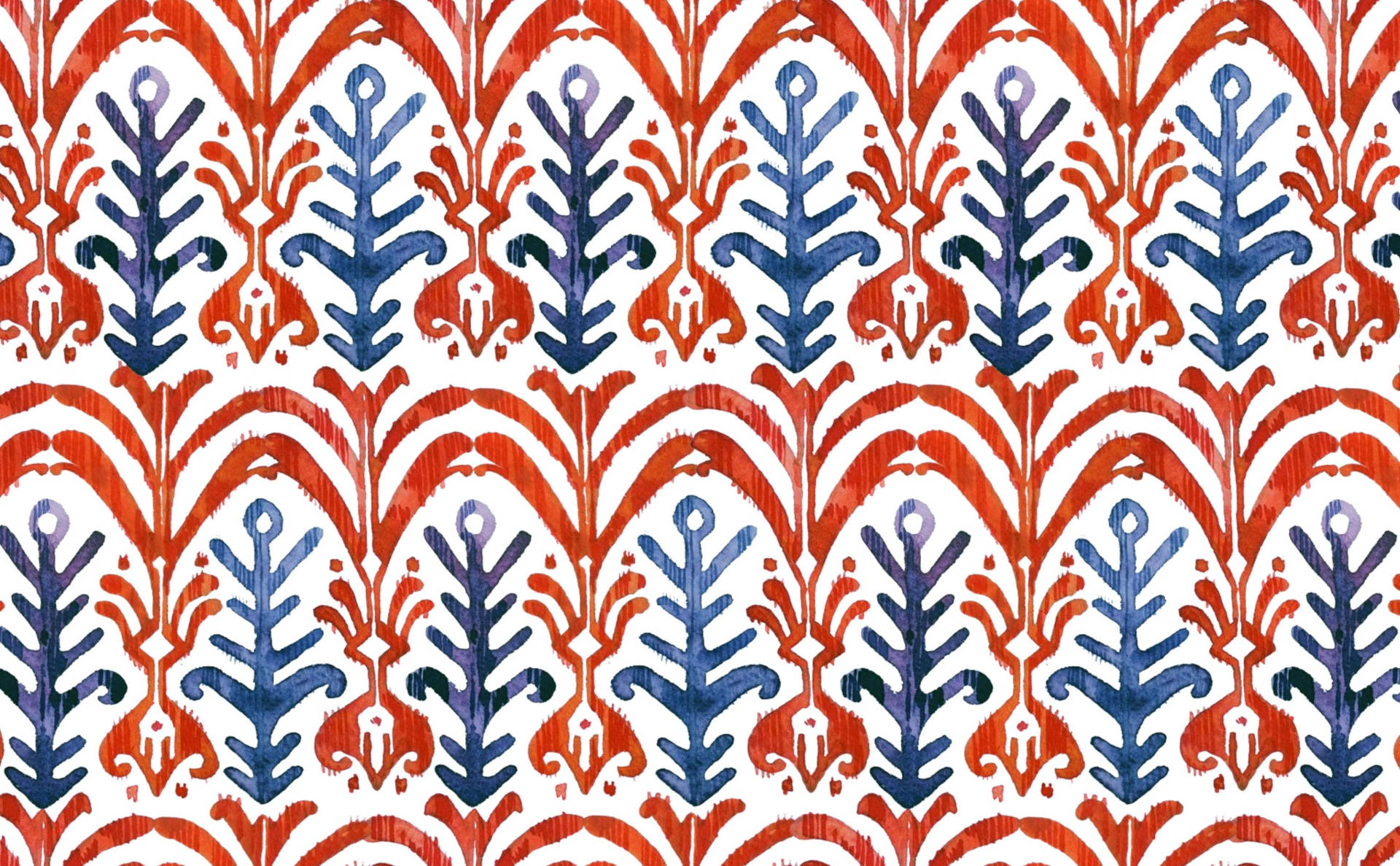 Red Blue Boho Pattern Background
