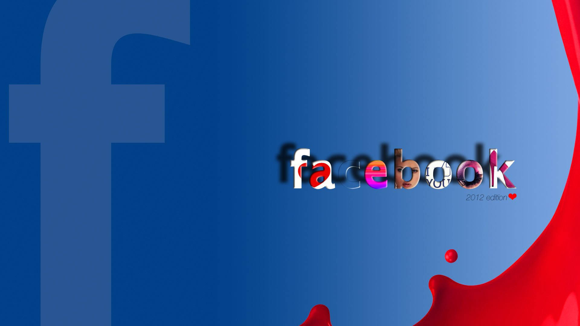 Red Blue Facebook Background Background