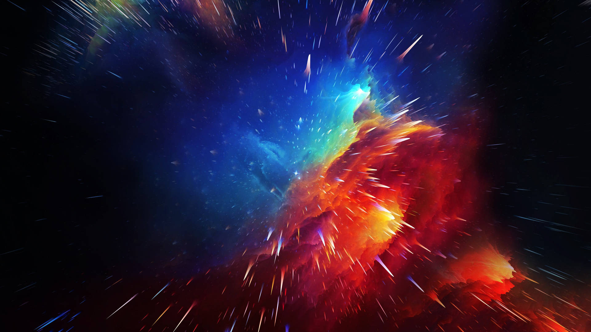 Red Blue Galaxy Space 2560x1440 Background