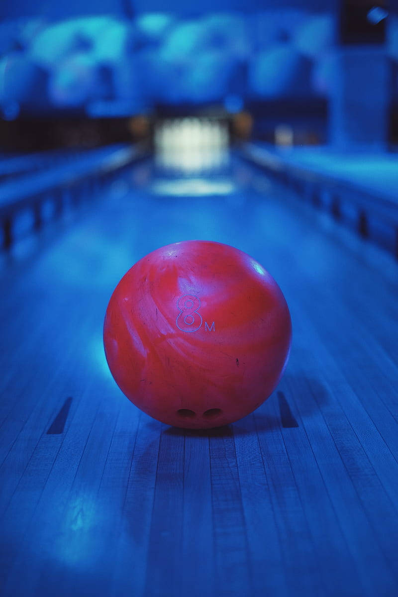 Red Bowling Ball Background