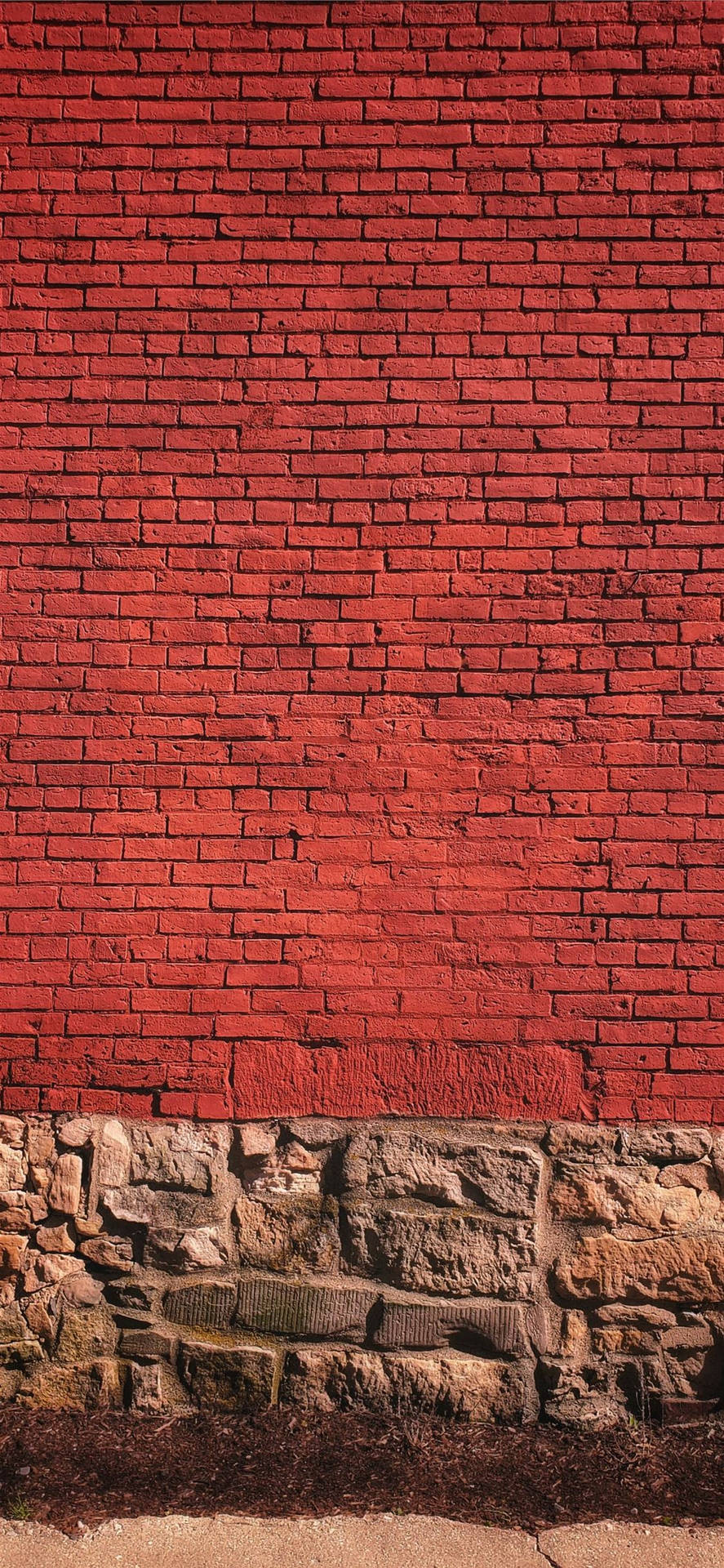 Red Brick Wall With Sediment Texture Base Background