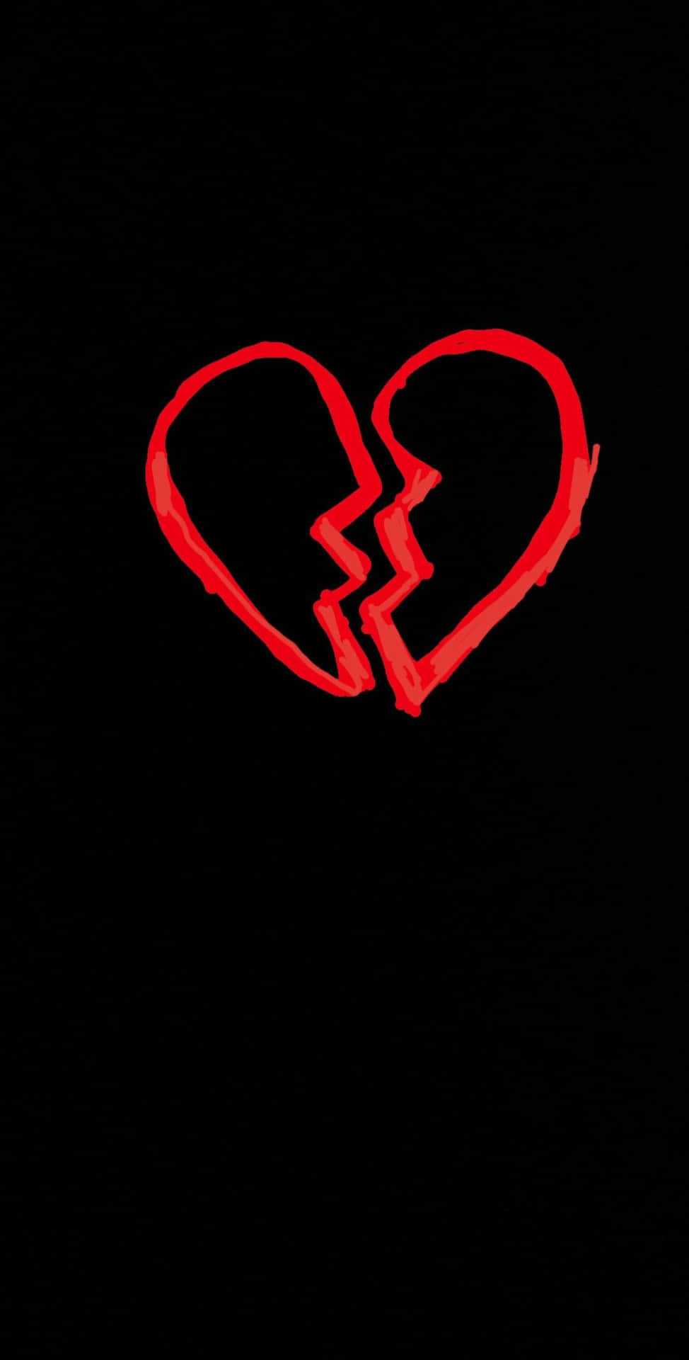 Red Broken Heart Aesthetics Background