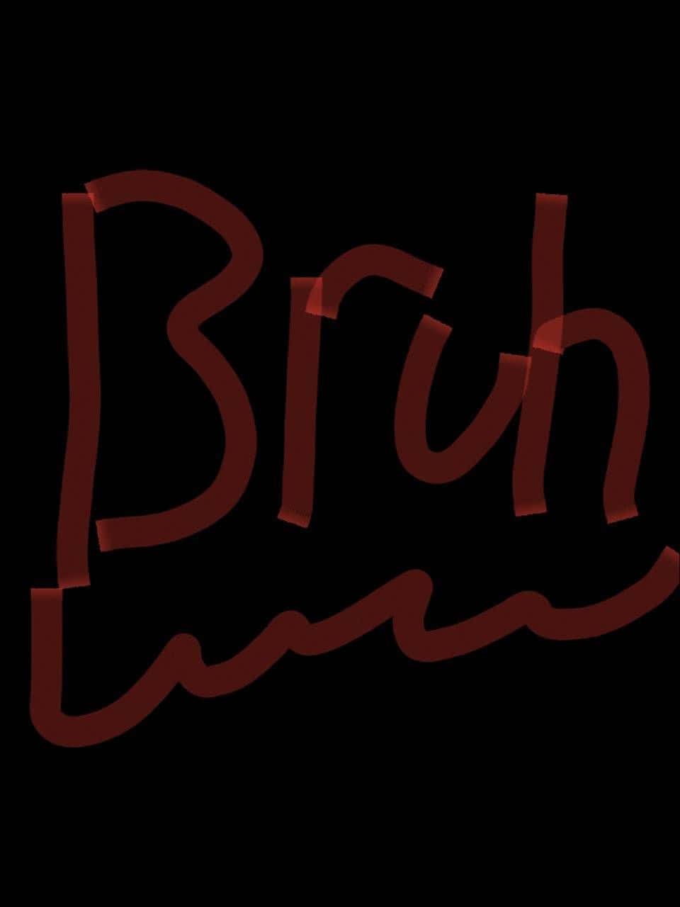 Red Bruh Reaction In Black Background