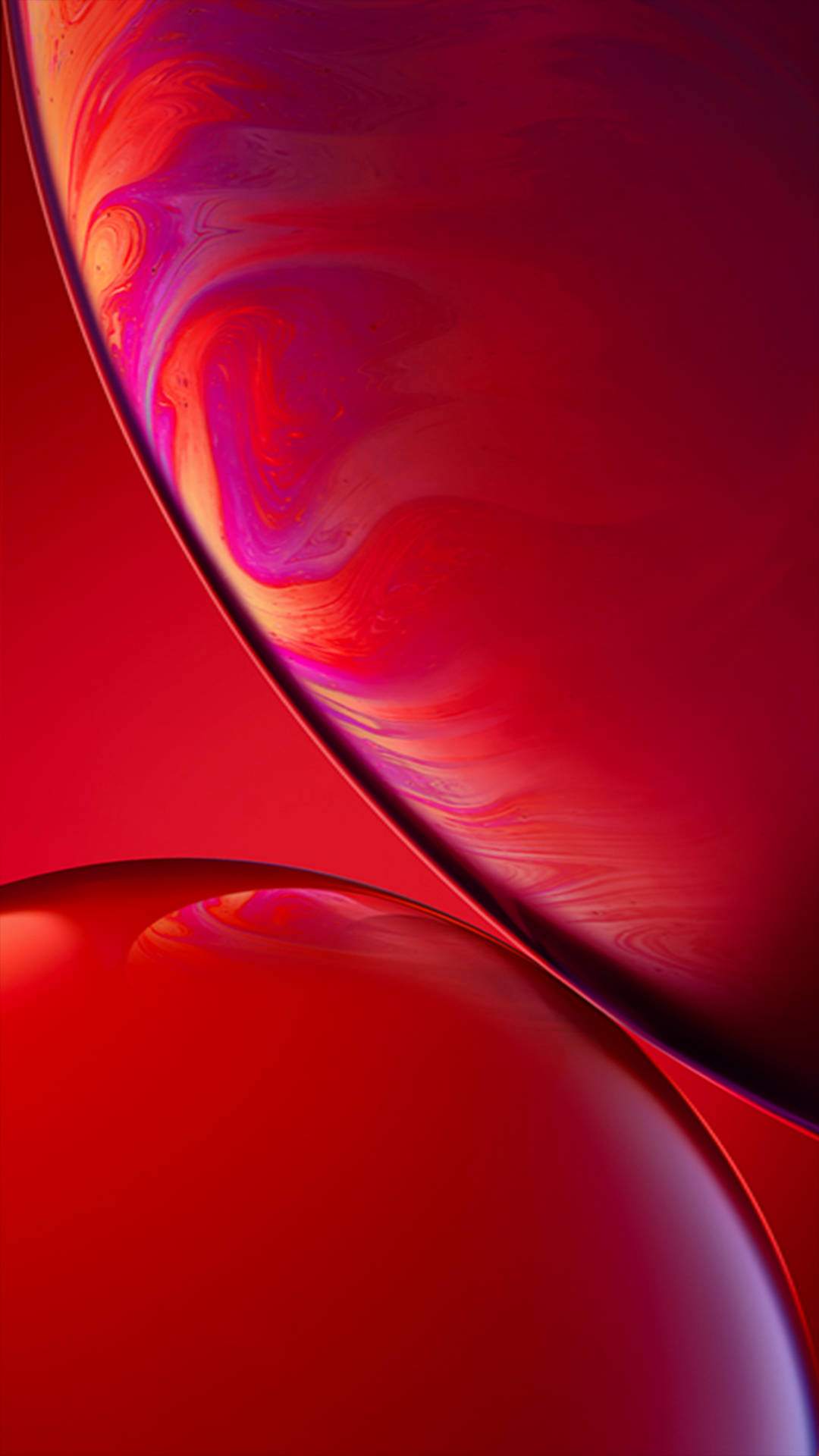 Red Bubbles Ios 16 Background