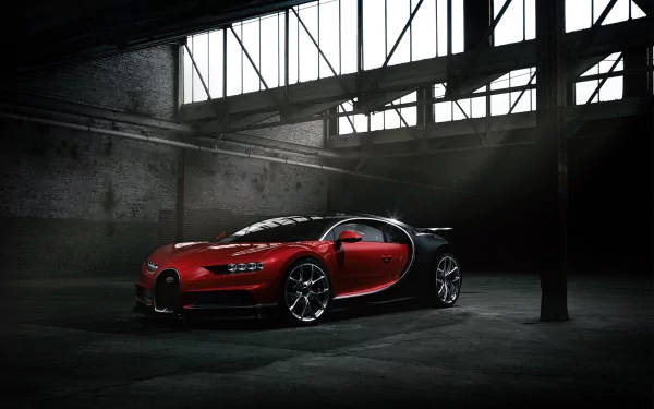 Red Bugatti Chiron 4k Background