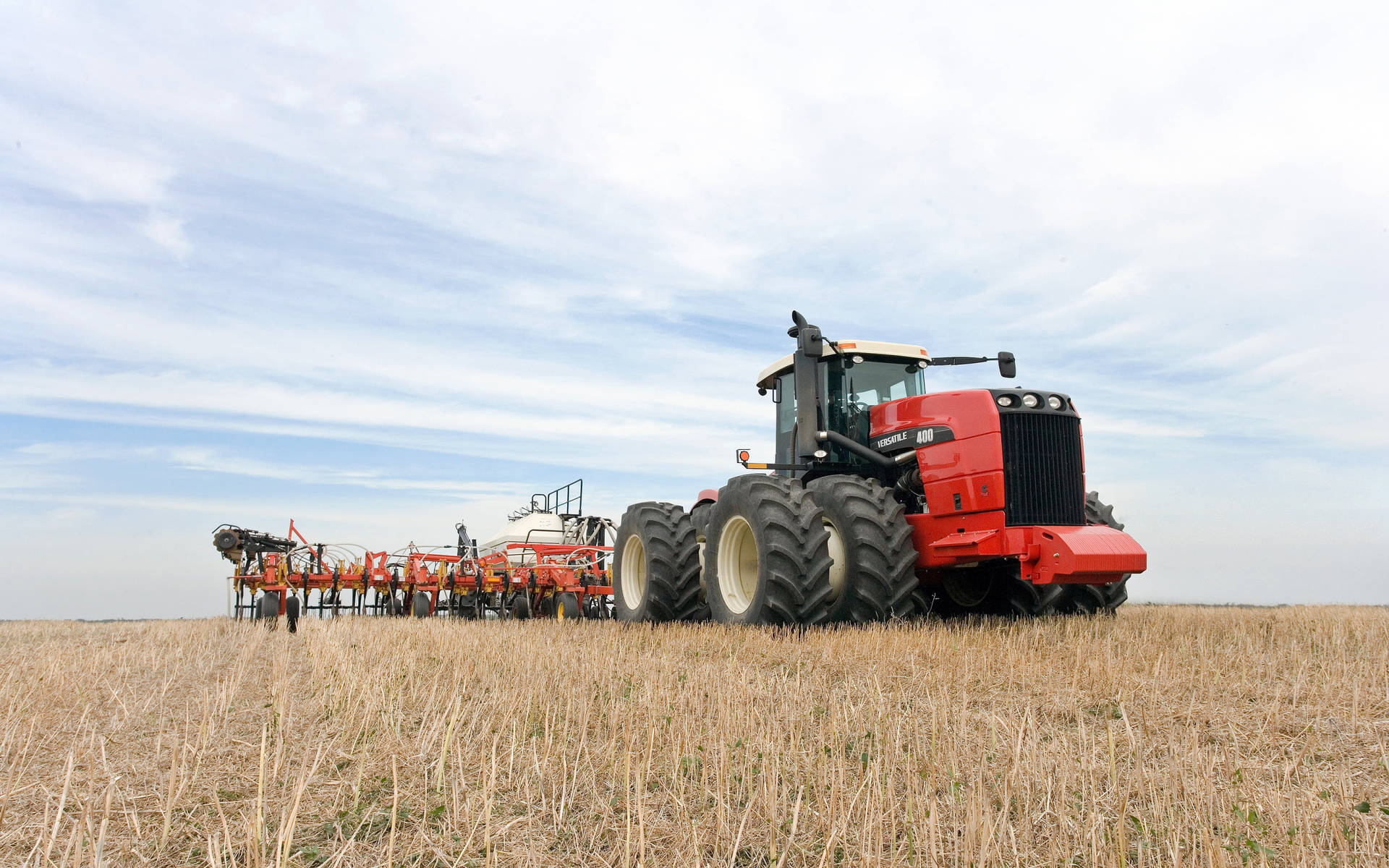 Red Buhler Versatile 400 Tractor Background