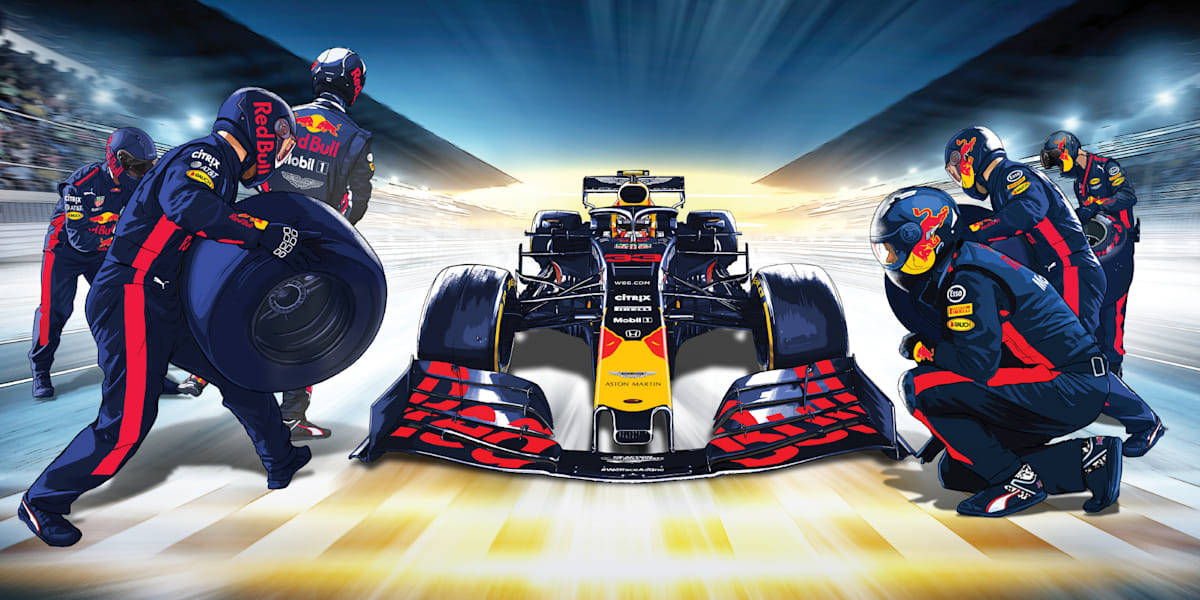 Red Bull Racing Artwork Pit Crew Background