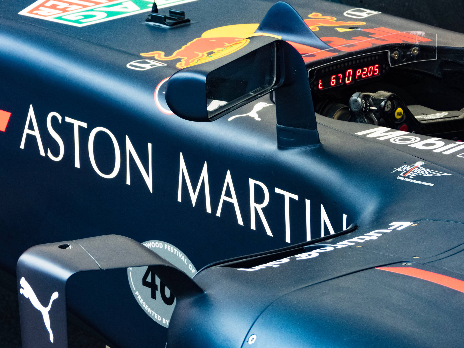 Red Bull Racing Car Close-up Background