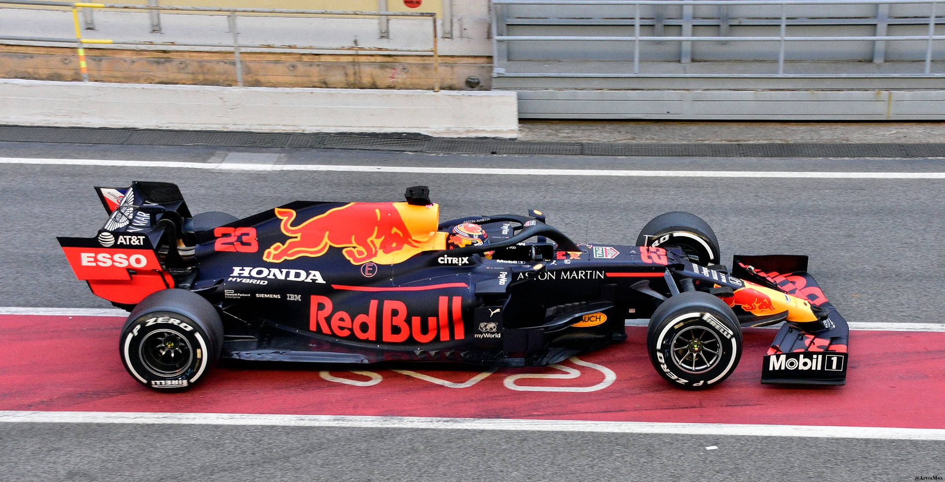 Red Bull Racing Catalunya Red Background