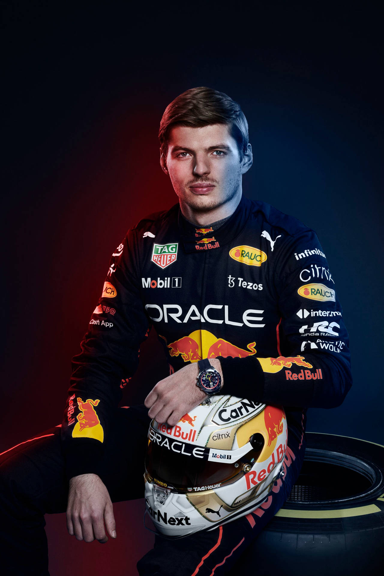 Red Bull Racing Max Verstappen Helmet Background