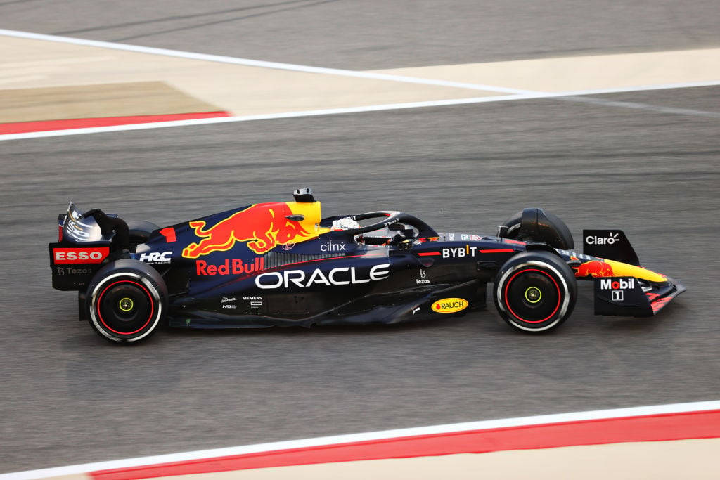 Red Bull Racing Side Angle Racing Background