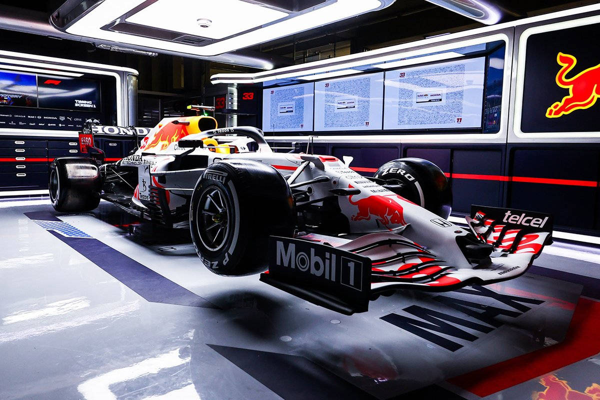 Red Bull Racing White Car Rendering