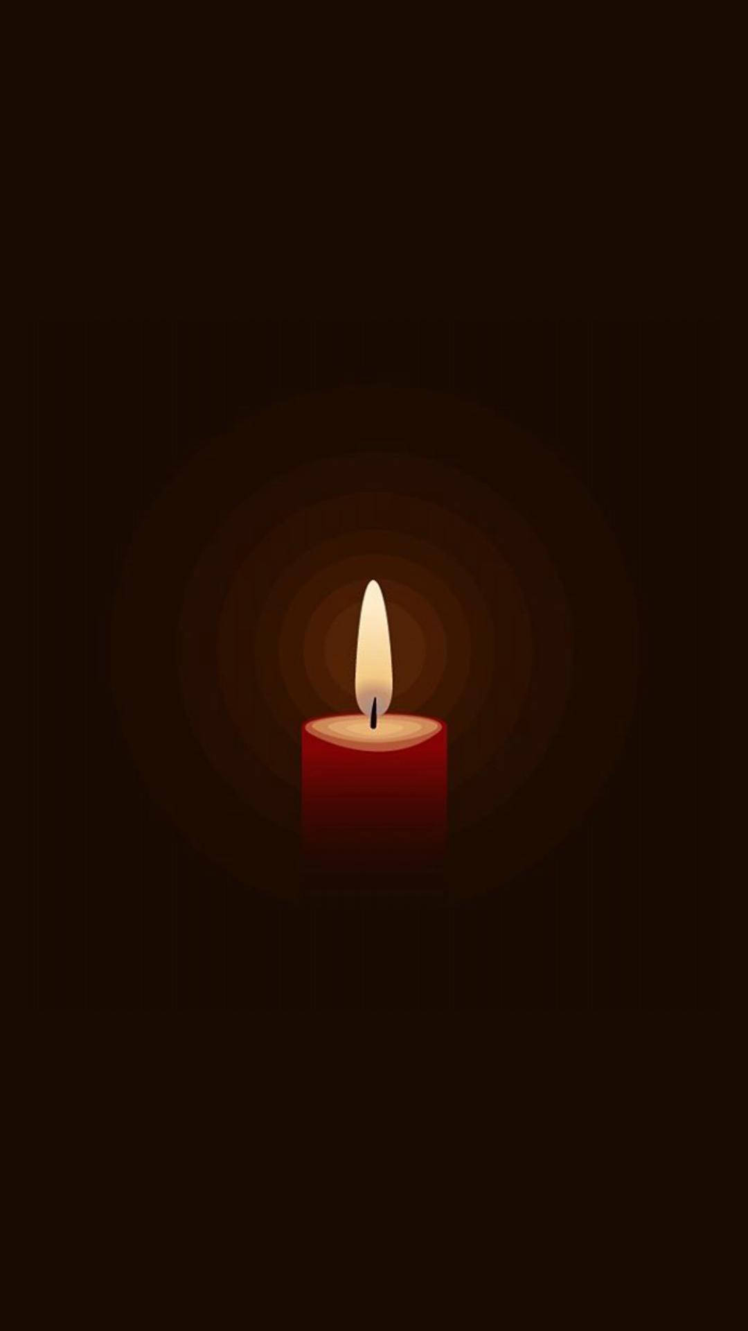 Red Candle Minimalist Iphone Background