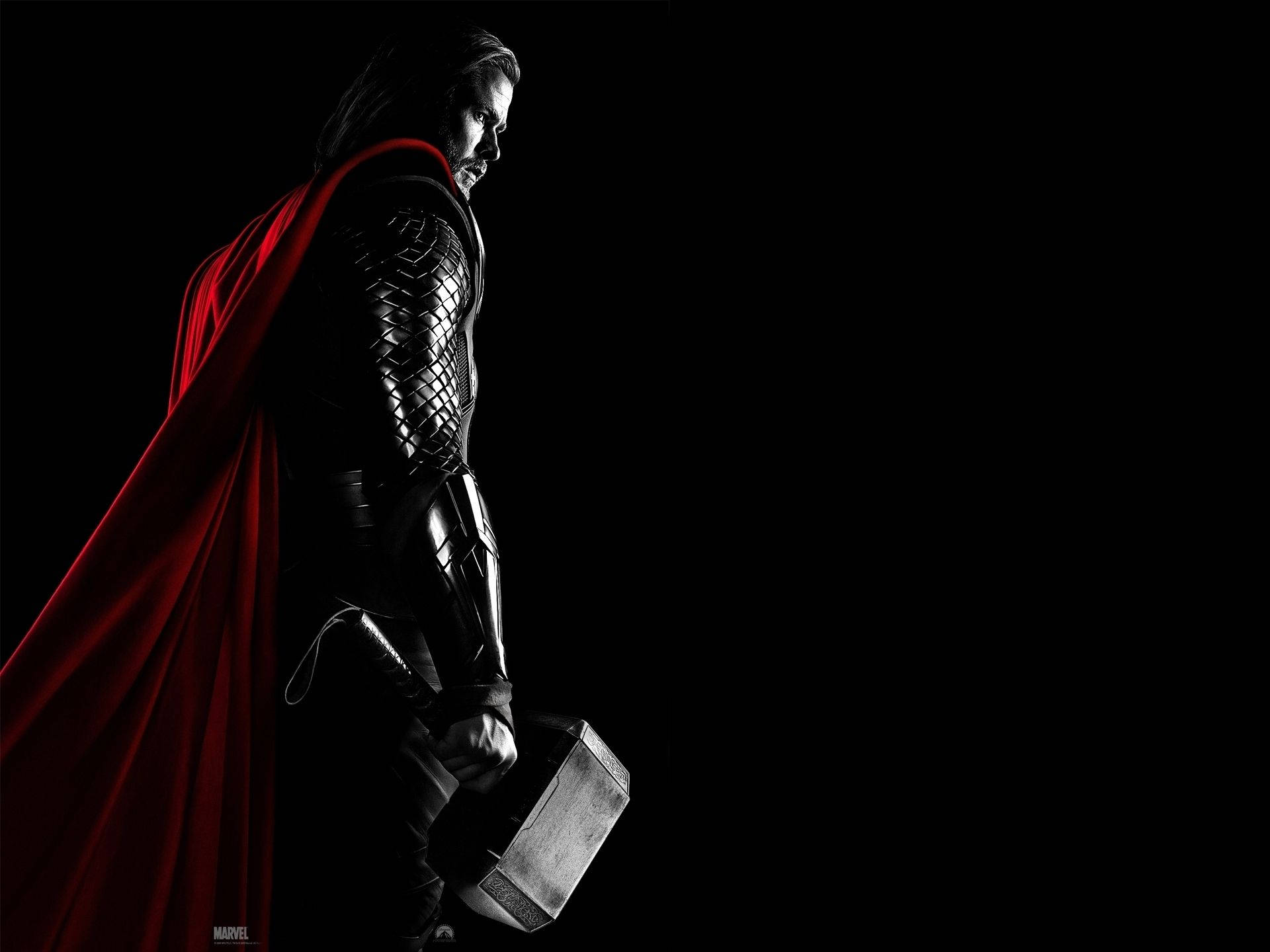 Red Cape Superhero Thor Stormbreaker Background