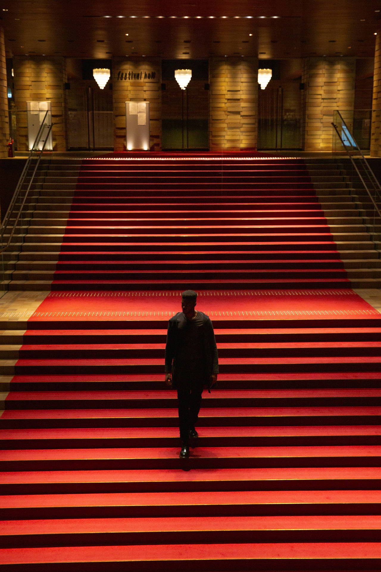 Red Carpet Descent Background