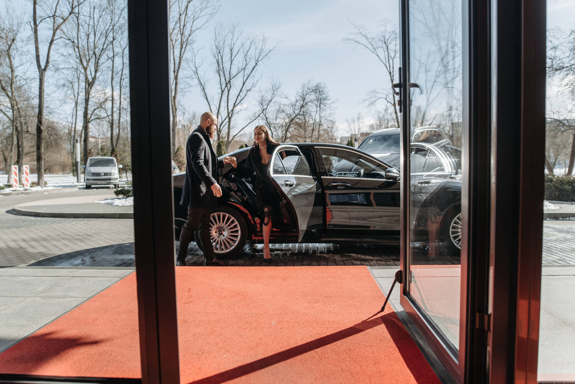 Red Carpet Entrance Background