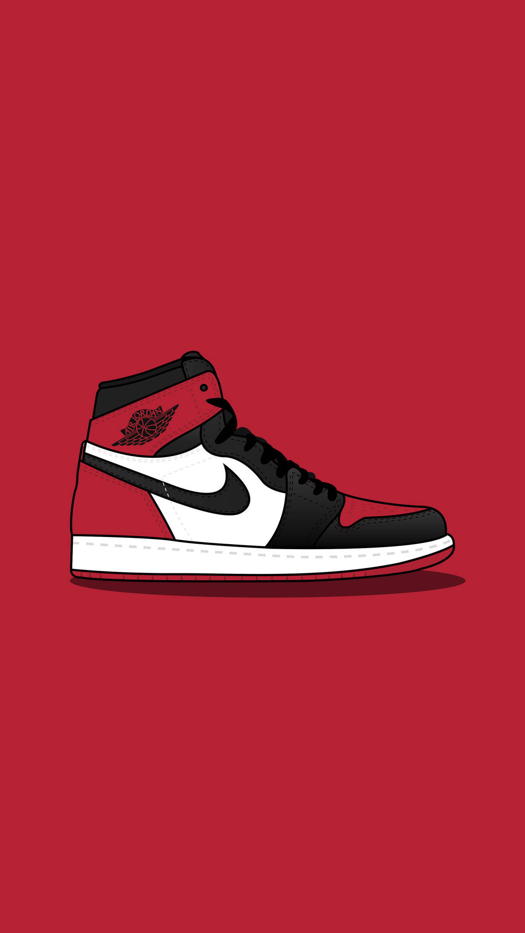 Red Cartoon Nike Shoes Background