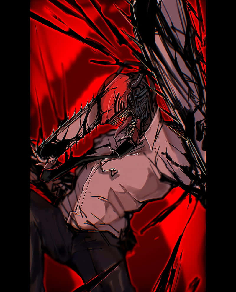 Red Chainsaw Man Pfp Background