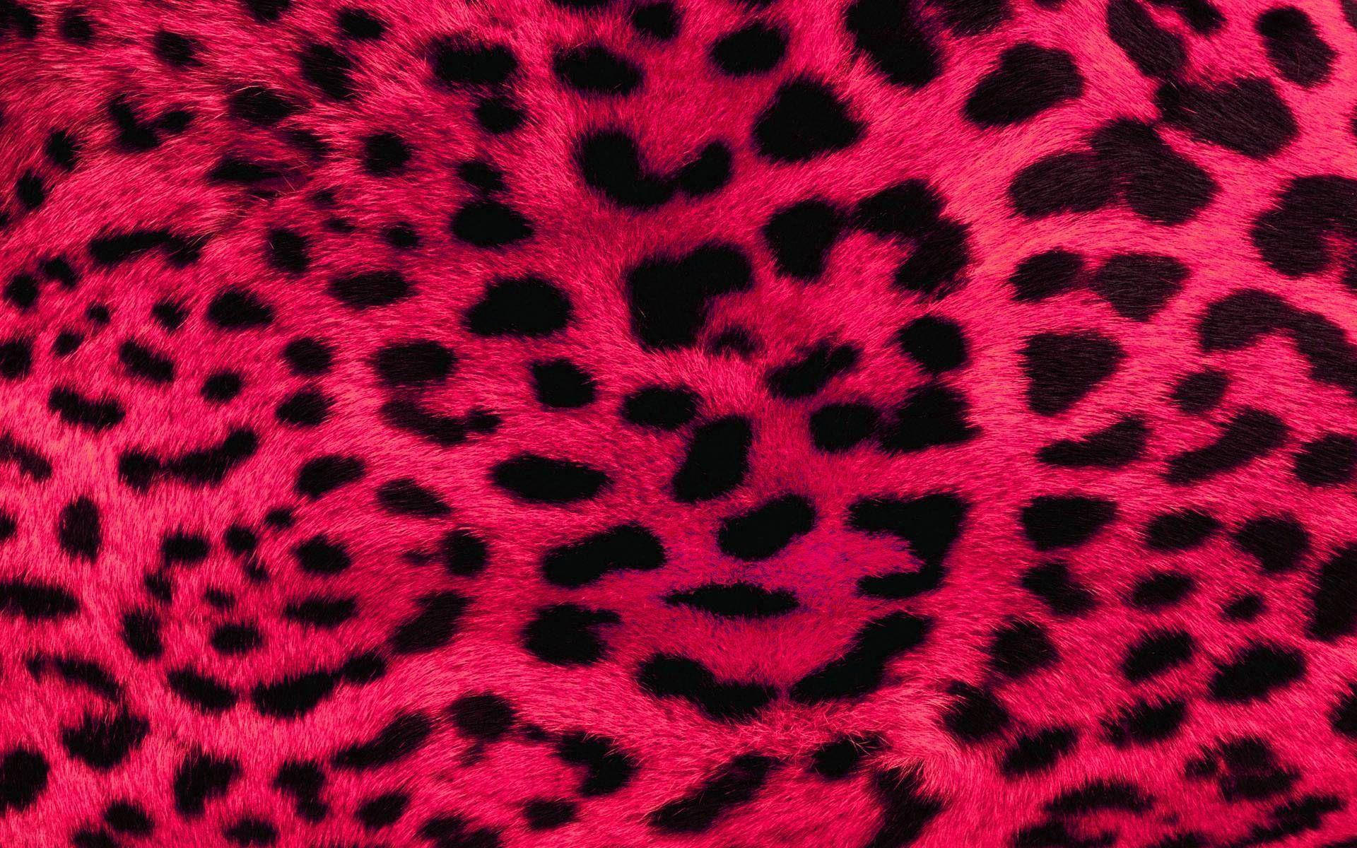 Red Cheetah Print Background