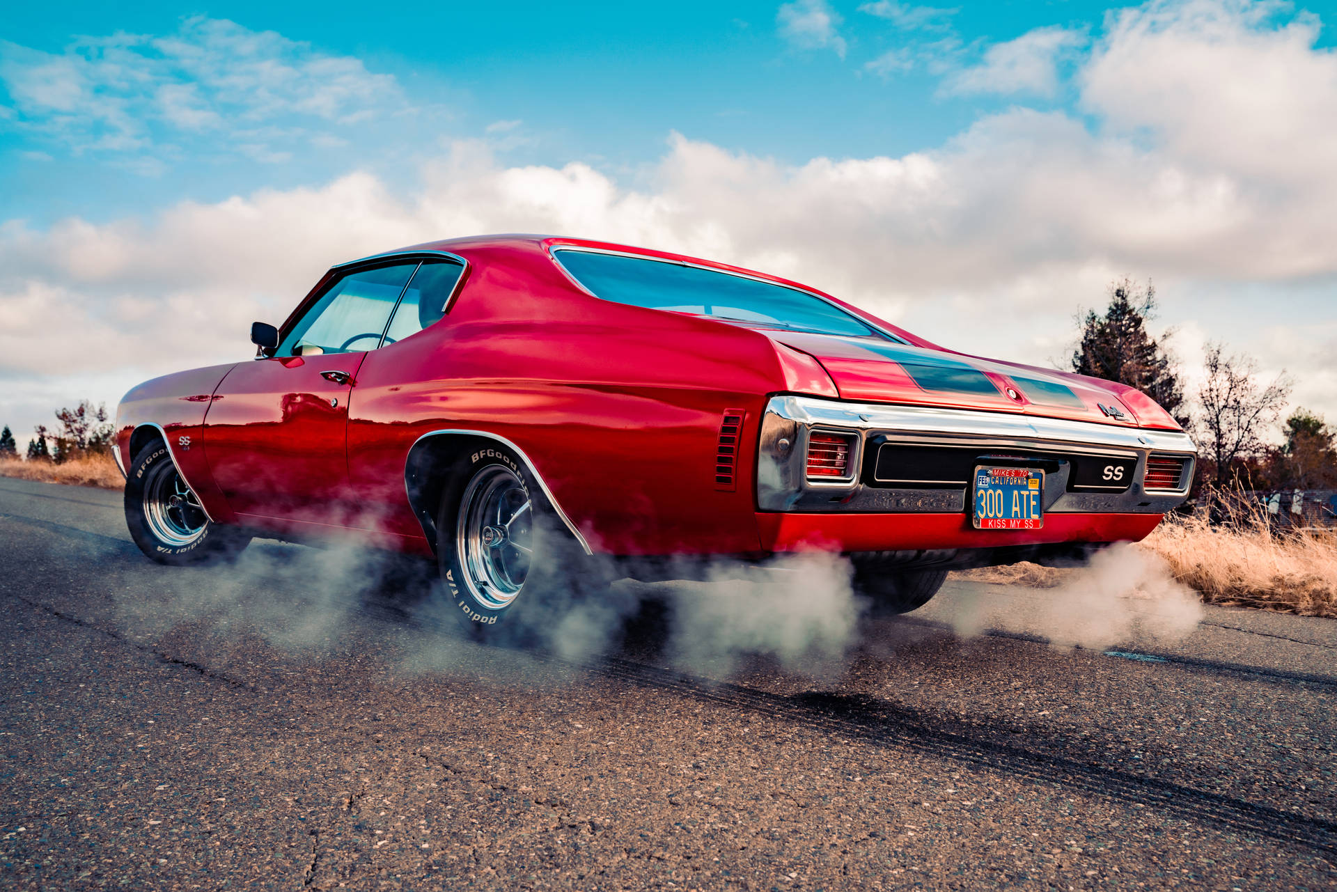 Red Chevrolet Chevelle Background