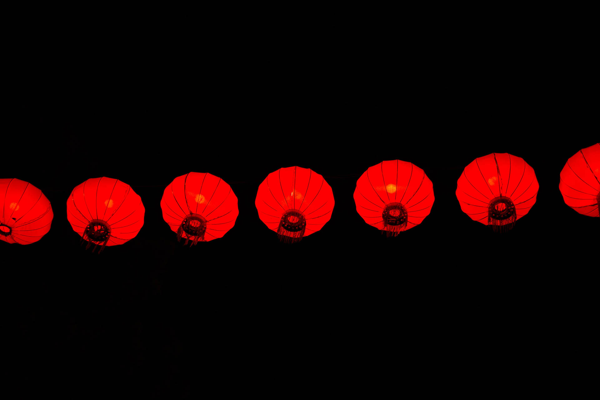 Red Chinese Lanterns Background
