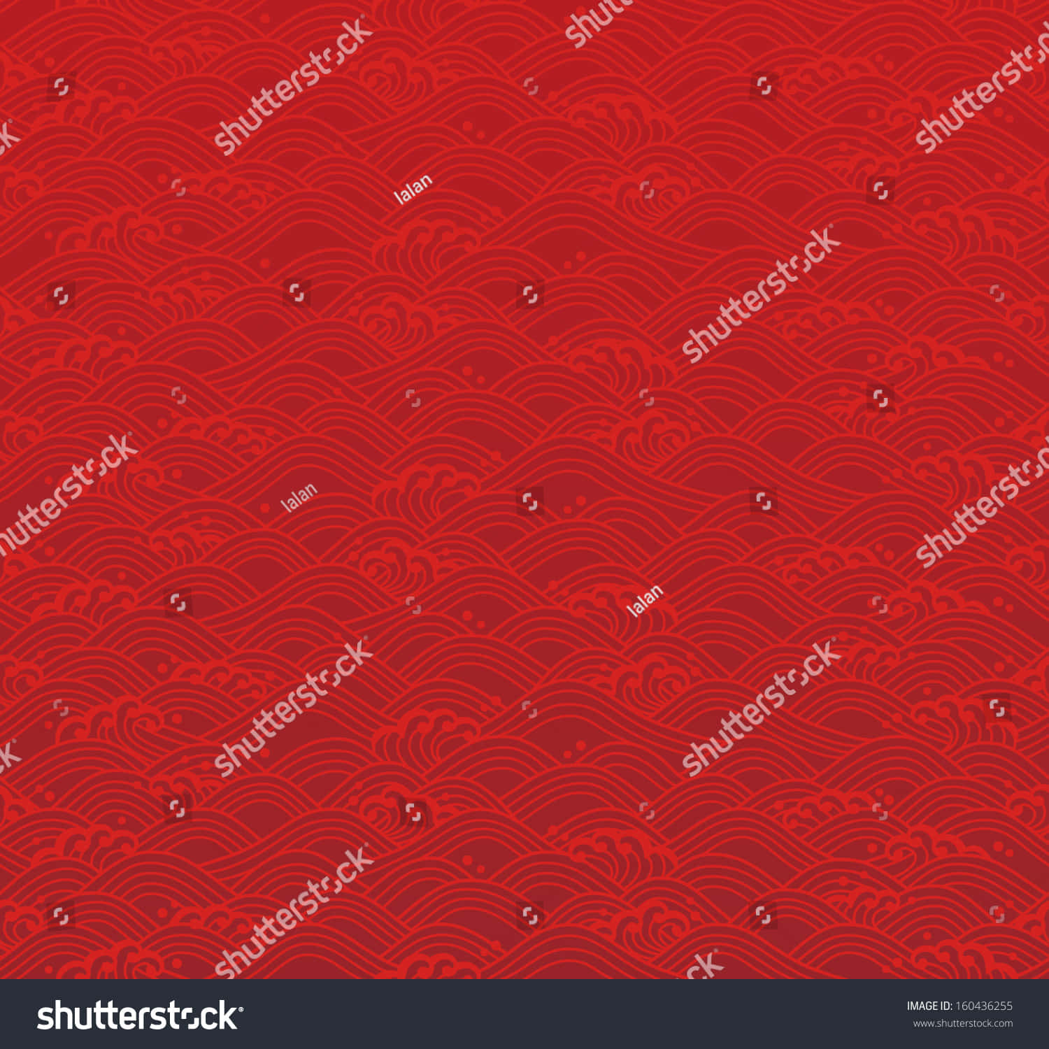 Red Chinese Wave Pattern Background Stock Vector Background