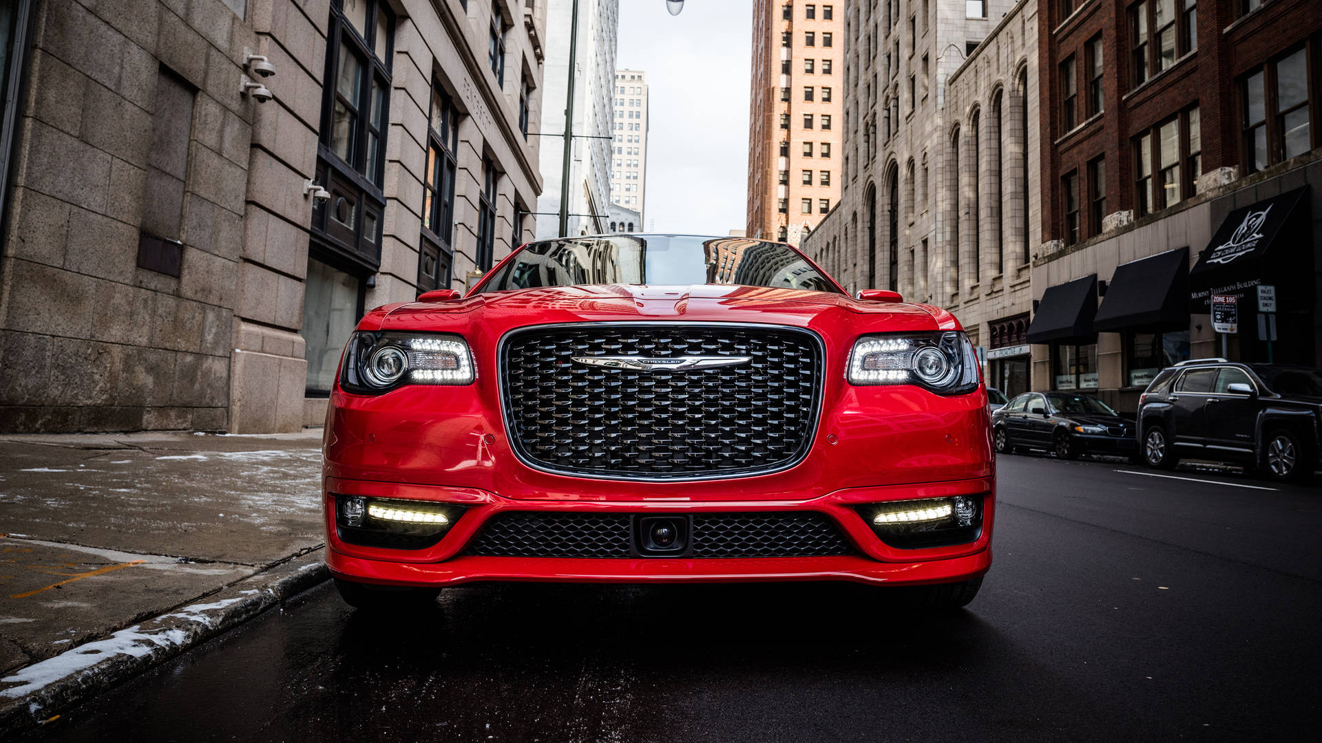 Red Chrysler 300 S Background